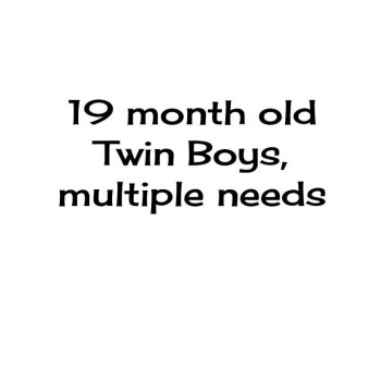 19 month old Twin Boys – multiple needs combined